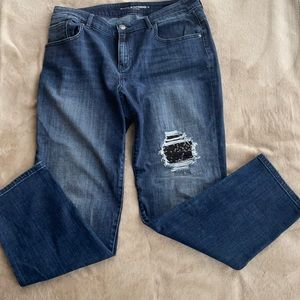 Chico’s platinum Boyfriend jeans
